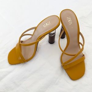 Zara yellow sandals